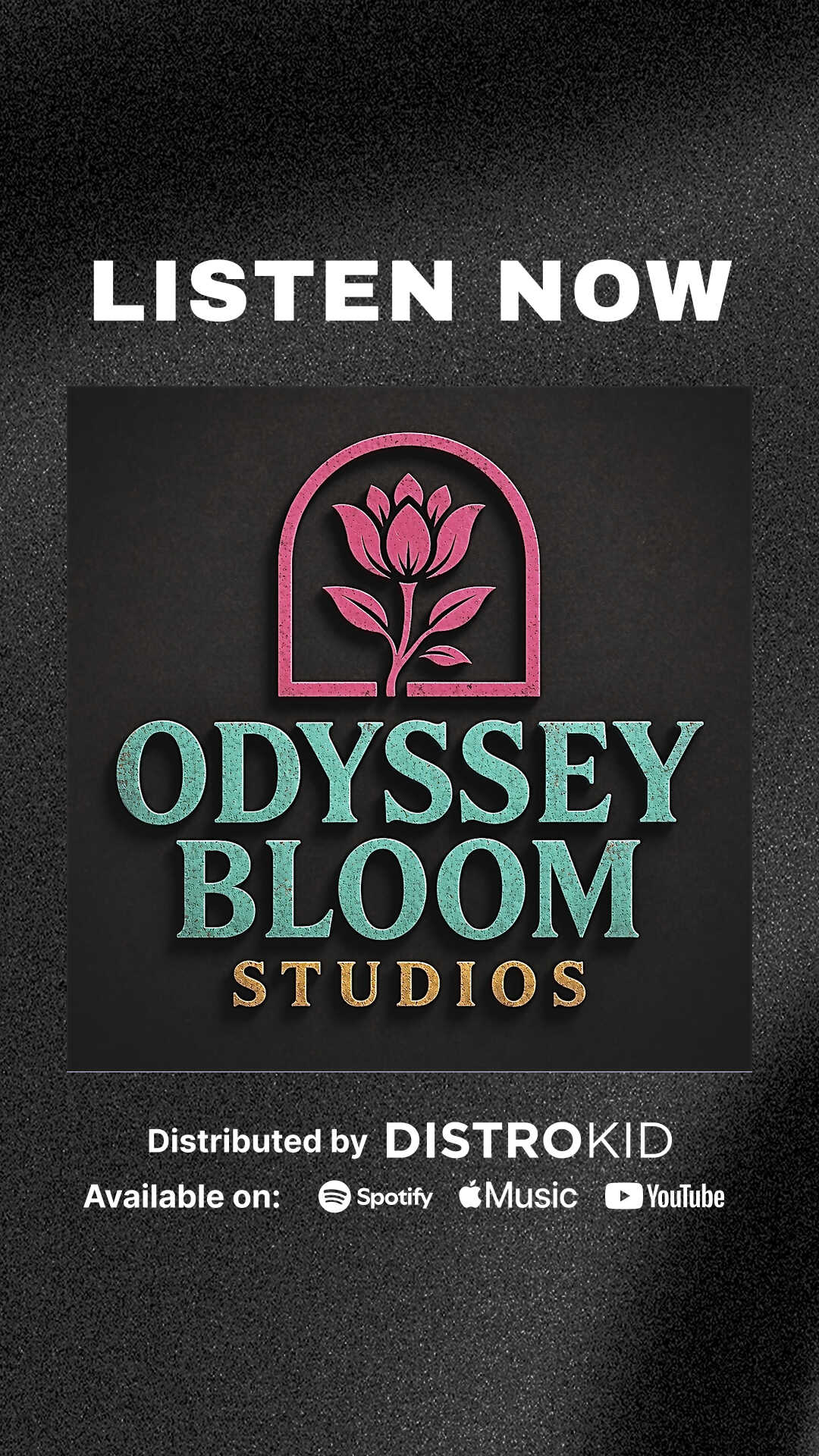 Listen now: Root by Odyssey Bloom Studios, distributed by DistroKid. Available on Spotify, Apple Music, and YouTube.